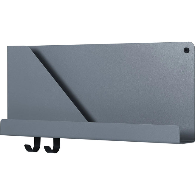 Photo of Folded Shelves Small - Blue Grey - Wall Shelves - Metal
