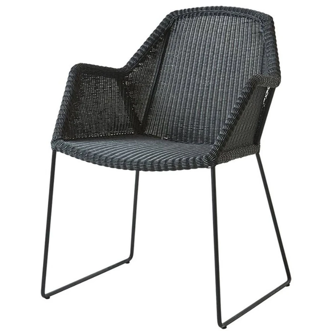 Photo of Breeze Stol 5467 Li/ls/lw  - Havestol - Sort - B: 60 X D: 62 X H: 83 X Sh: 45 Cm