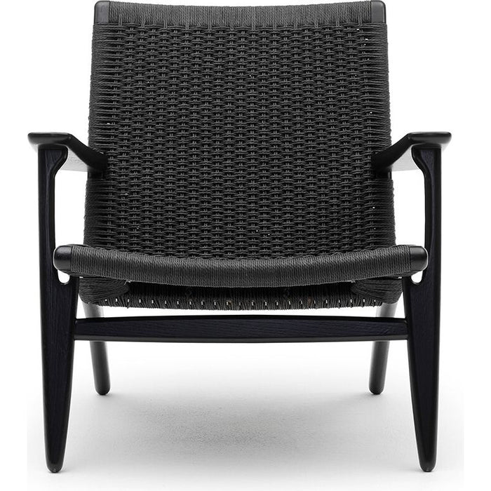 Photo of Carl Hansen - Ch25, black lacquered oak, black braided paper string - Armchairs - Hans J. Wegner - Wood - Natural material/wood