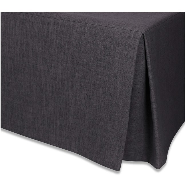 Photo of Venezia Bed Skirt Linen, Dark Grey, 90x220x54 - Bed Skirts - Grey
