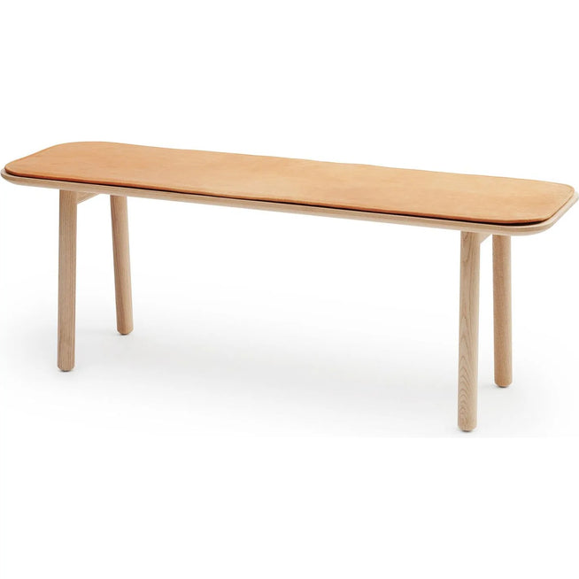 Photo of Skagerak cushion for hven bench from Fritz Hansen (aniline leather, cognac)