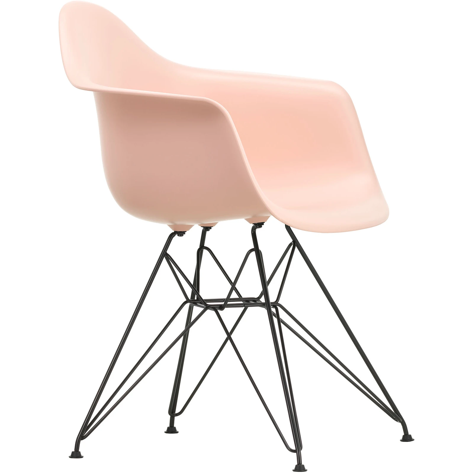 Eames Plastic Armchair Dar - 41 Pale Rose - Basic Dark Base - Matstolar - Charles & Ray Eames - Rosa - Metall/plast