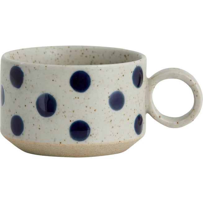 Photo of Grainy Tea Mug Sand/Dark Blue - Set of 4