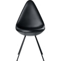 Thumbnail photo of Drop Black Leather - Dining chairs - Arne Jacobsen - Black - Leather/metal/plastic