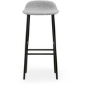 Form Bar Stool 75 Cm Fully Upholstered Black Steel