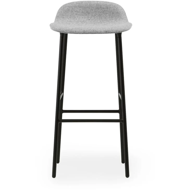 Photo of Form Bar Stool 75 Cm Fully Upholstered Black Steel