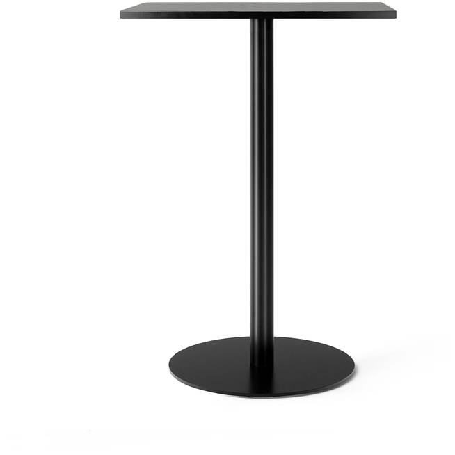 Photo of Harbour Column Counter Table 60x70 Black Painted Oak Veneer With Black Base - Barbord - Norm Architects - Svart - Metall/trä