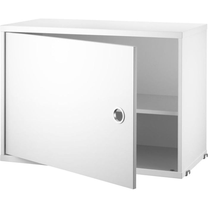 Photo of String Cabinet with Door White - Storage Cabinet - White - Mdf