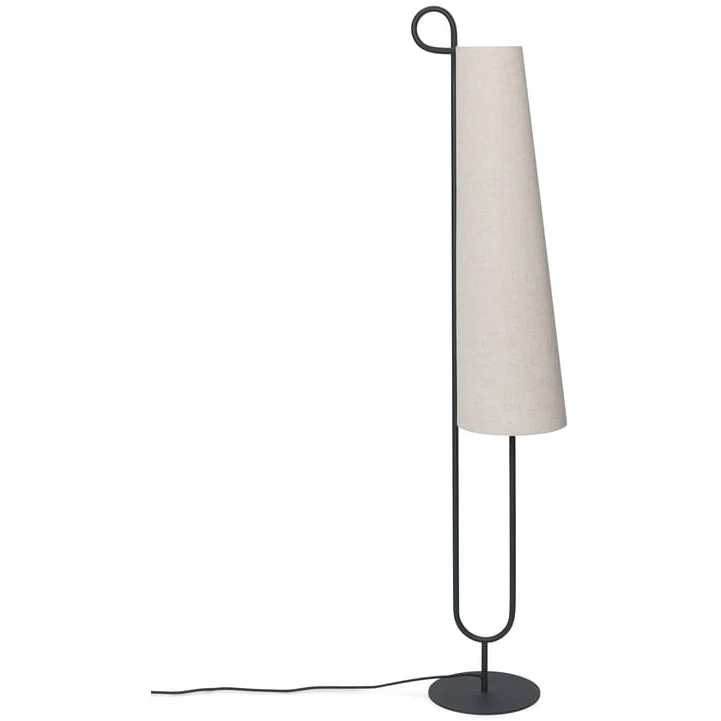 Ancora Floor Lamp - Gulvlampe - Ancora Floor Lamp - Black/natural - W25 X D25 X H150 Cm