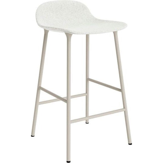 Photo of Form Bar Stool 65 Cm Full Upholstery Light Grey Steel