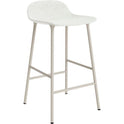 Form Bar Stool 65 Cm Full Upholstery Light Grey Steel