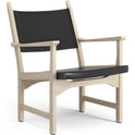Caryngo Arm Chair White Pigmented Oak-leather