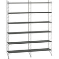 Thumbnail photo of String Floor Headboard 200, Black, 2-pack - Shelving - Nils Strinning - Black - Metal