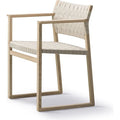 Thumbnail photo of Bm62 Rattan armchair, lacquered oak stand