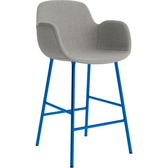 Photo of Form Bar Armchair 65 Cm Full Upholstery Bright Blue Steel