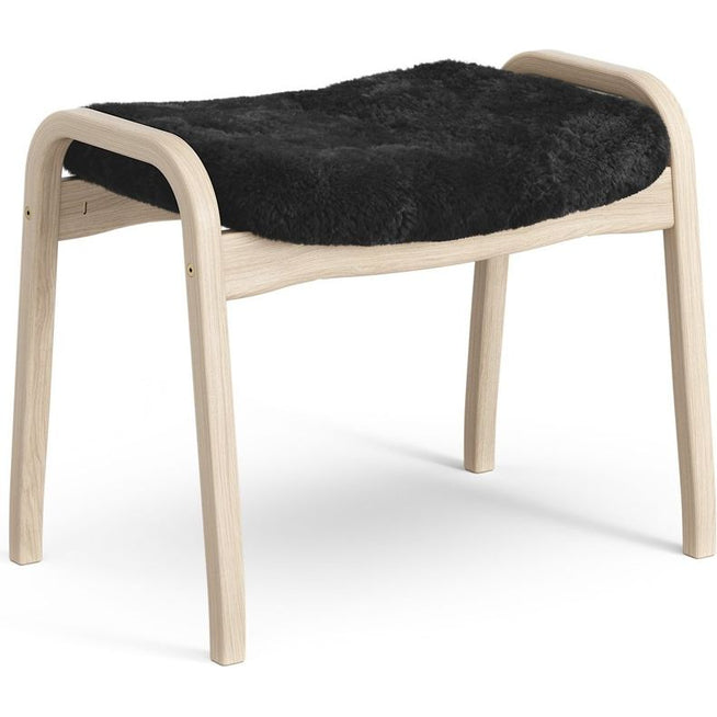 Photo of Lamino Foot Stool White Pigmented Oak/sheep Skin