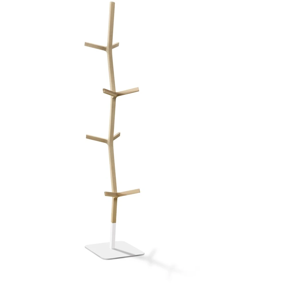 Nära Coat Hanger Ash Black Stain, Black Lacquered Steel