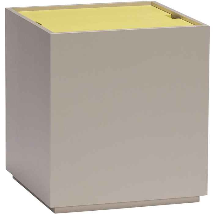 Photo of Vault Side table/storage box Grey/yellow