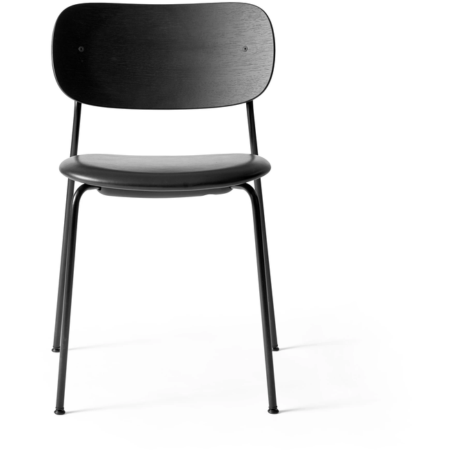 Photo of Co Chair Black Steel Base Black Oak, Leather Dakar 0842 - Matstolar - Norm Architects - Svart - Läder/metall/trä
