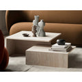 Thumbnail photo of Distinct Grande Duo Tables - Sofabord - Distinct Grande Duo Tables - Travertine - W133 X D70 X H35 Cm