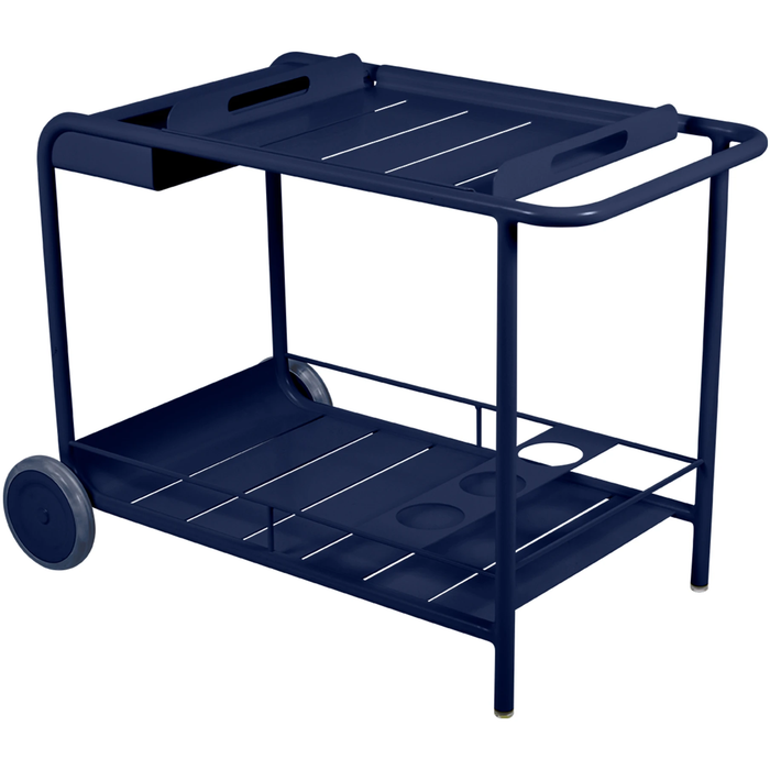 Luxembourg Side Bar/trolley Bar, Deep Blue - Small Tables & Outdoor Side Tables - Frédéric Sofia - Blue - Metal