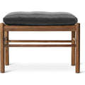 Thumbnail photo of Colonial footstool OW149-F Leather Thor 301 Black