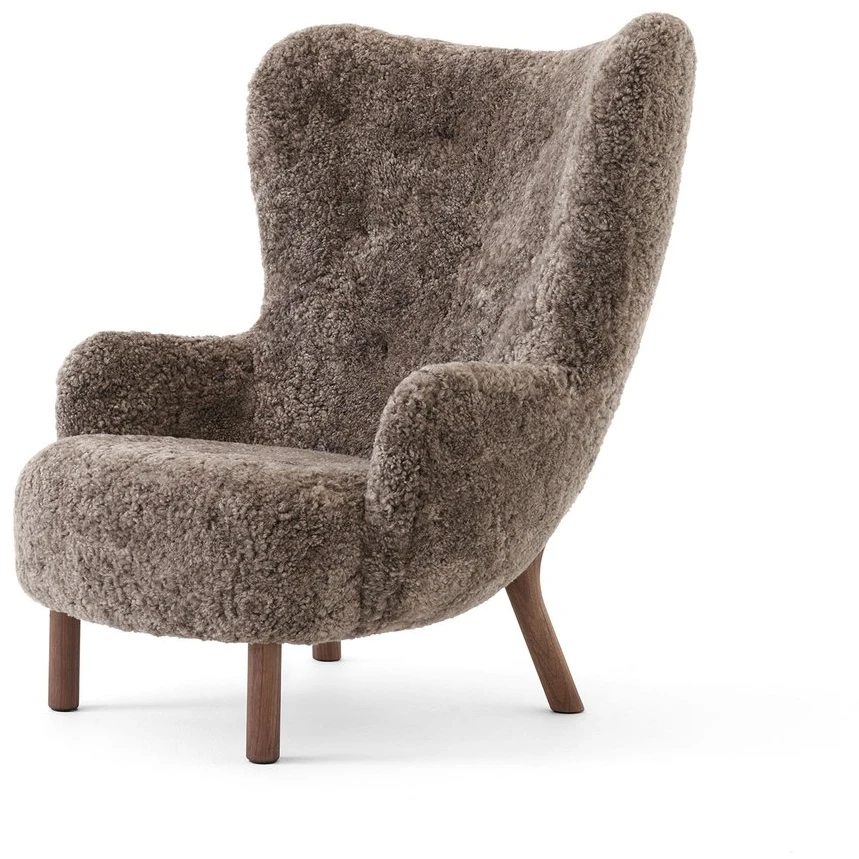 Petra Vb3 High Armchair Oiled Walnut-sheepskin