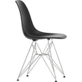 Eames Plastic Chair Dsr - 12 Deep Black - Chrome Base - Matstolar - Charles & Ray Eames - Svart - Metall/plast