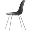 Eames Plastic Chair Dsx - 12 Deep Black - Chrome Base - Matstolar - Charles & Ray Eames - Svart - Metall/plast