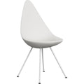 Thumbnail photo of 3110 Droppen - Unclad, White, matching powder-coated steel - Dining chairs - Arne Jacobsen - White - Metal/plastic
