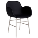 Form Armchair Full Upholstery Steel - Spisebordsstol - Warm Grey Steel /