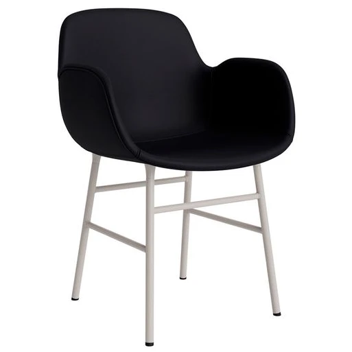 Photo of Form Armchair Full Upholstery Steel - Spisebordsstol - Warm Grey Steel /
