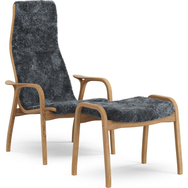 Photo of Lamino Armchair And Footstool Oiled Oak/sheepskin