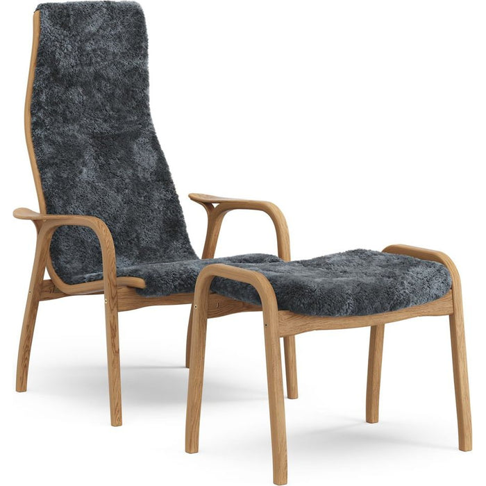 Photo of Lamino Armchair And Footstool Oiled Oak/sheepskin
