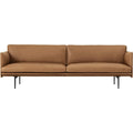 Outline Sofa 3-seater, Silk Leather Cognac - Soffor - Anderssen & Voll - Brun