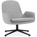 Thumbnail photo of Era Lounge Chair Low Swivel Black Alu