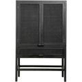 Thumbnail photo of Wicker Teak Cabinet with Webbing - Black