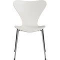 Thumbnail photo of 3107 Sjuan, lacquered beech veneer, white - Dining chairs - Arne Jacobsen - White - Metal/wood