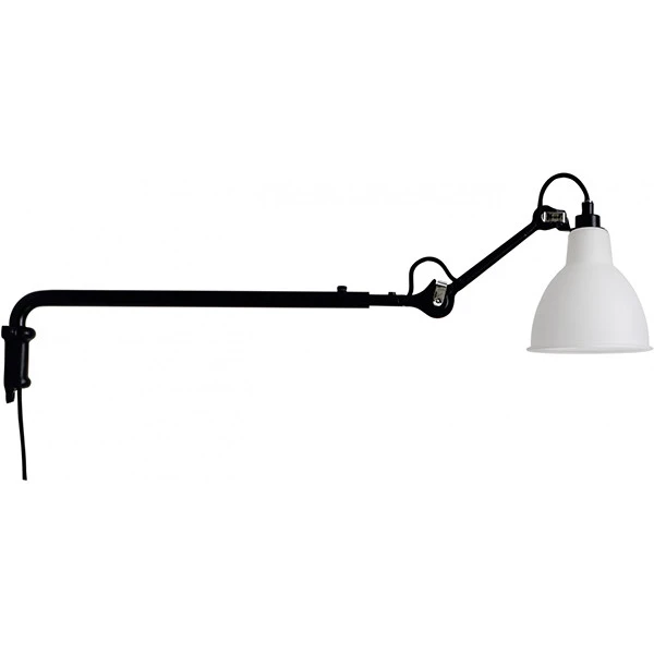 Photo of No. 203 Wall Lamp from Lampe Gras (black frame, frosted glass)