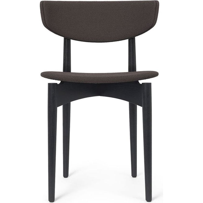 Photo of Herman Dining Chair - Wooden Frame - Spisebordsstol - Full Upholstery - Black Oak - Grain - Chocolate - W47.5 X D46 X H75.5 X Sh45 Cm