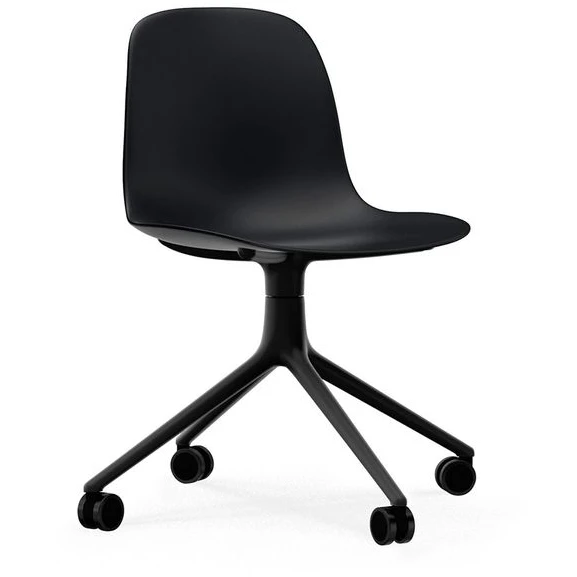 Photo of Form Chair Swivel 4W - Black Aluminium
