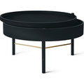 Turning Table Black Ash/brass - Small Table & Side Table - Theresa Rand - Black - Metal/Wood