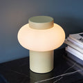 Thumbnail photo of Plate lamp Metal/glass - Gul/opal