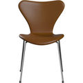 Thumbnail photo of 3107 Sjuan - Fully upholstered, Leather, Soft Walnut - Dining chairs - Arne Jacobsen - Brown - Leather/metal/wood
