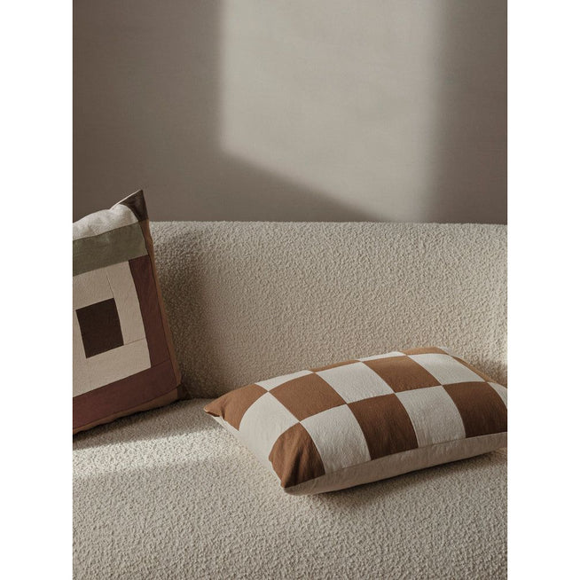 Photo of Fold Patchwork Pude - Pude - Coffee/undyed - W60 X D1 X H40 Cm