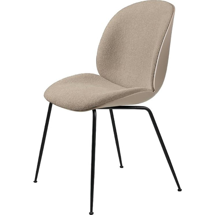 Photo of Beetle Dining Chair, Front Upholstered, Conic Base
