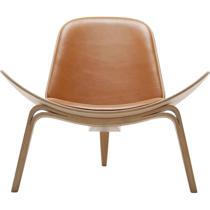 Photo of Ch07 Armchair Thor 325 Leather-White Oiled Oak