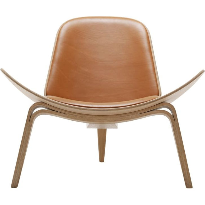 Photo of Ch07 Armchair Thor 325 Leather-White Oiled Oak