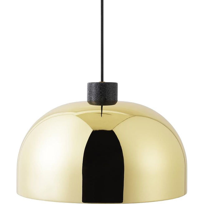 Photo of Grant Pendant Lamp Brass, Large- Steel, Granite
