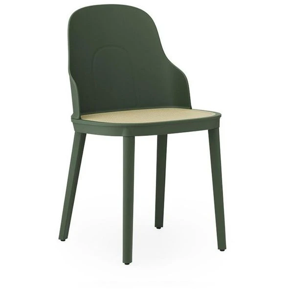 Allez Chair in Moulded Wicker - Dining Chair - Park Green - H: 79 x L: 45 x D: 50 x Sh: 45.5 cm